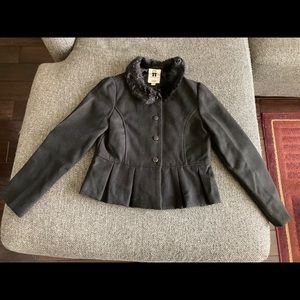 Black Wool Gymboree Holiday, Formal Coat; Size Lg.